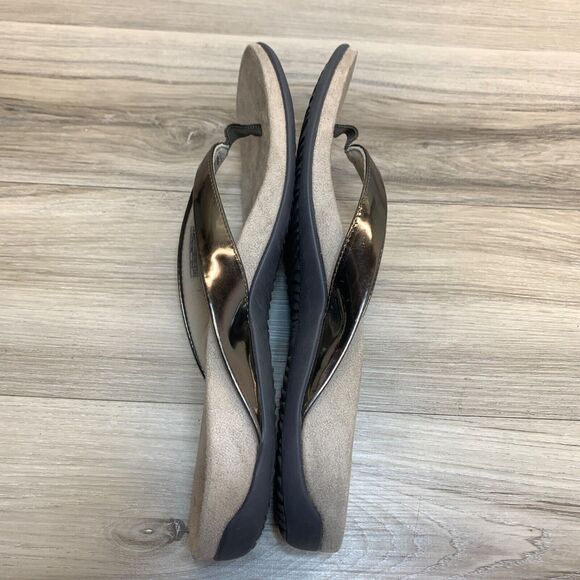 Vionic Dillon  toe post thong slide sandals Size 11 in Pewter - Picture 3 of 10